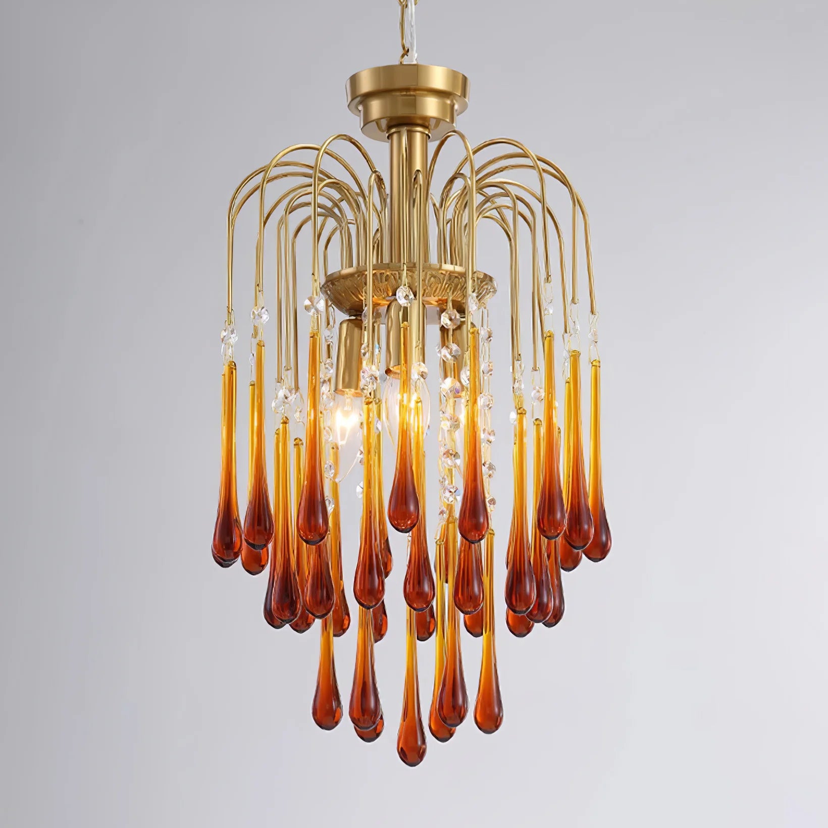 Classic Teardrop-Shaped Glass Chandelier