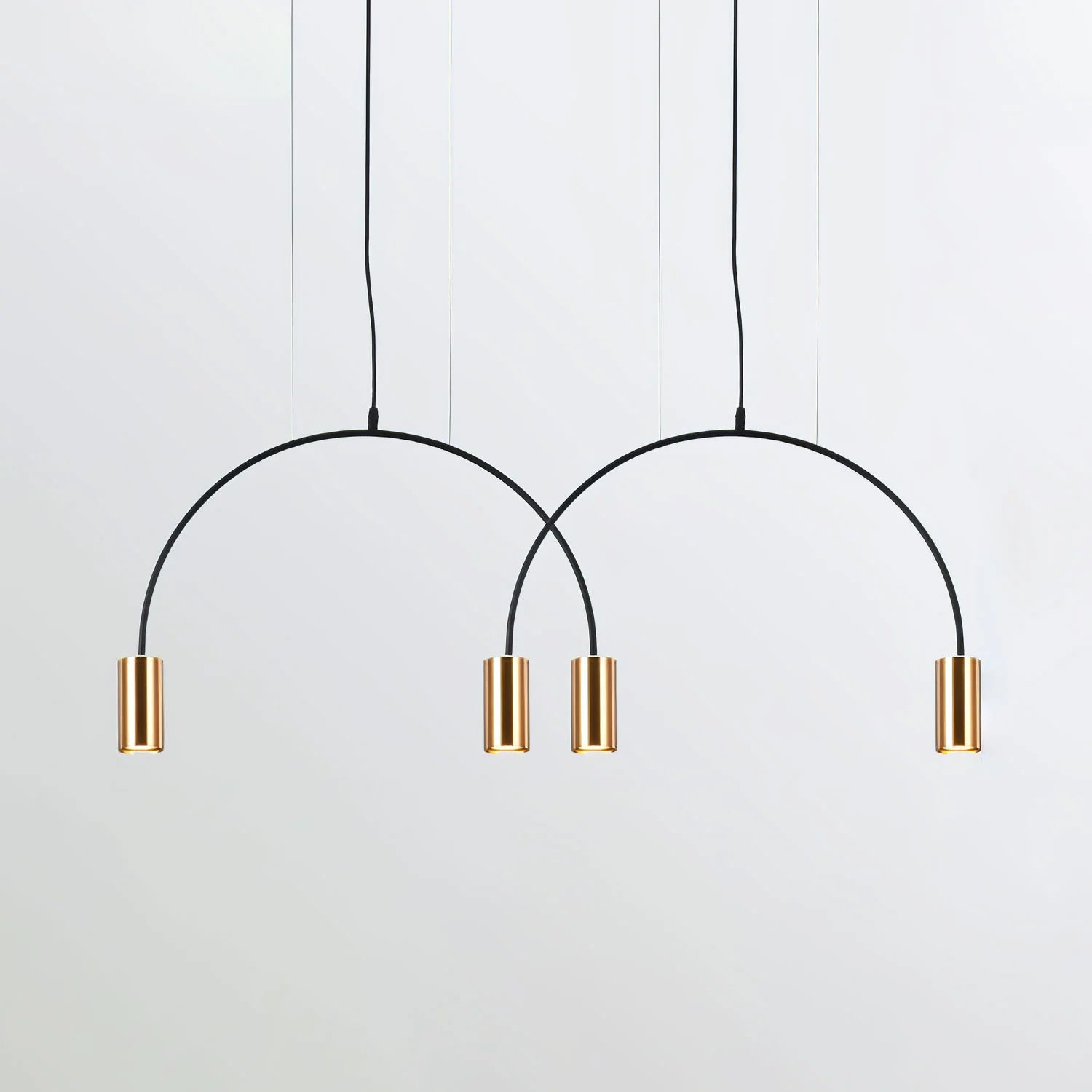 Lampe à suspension minimaliste en fer à arc