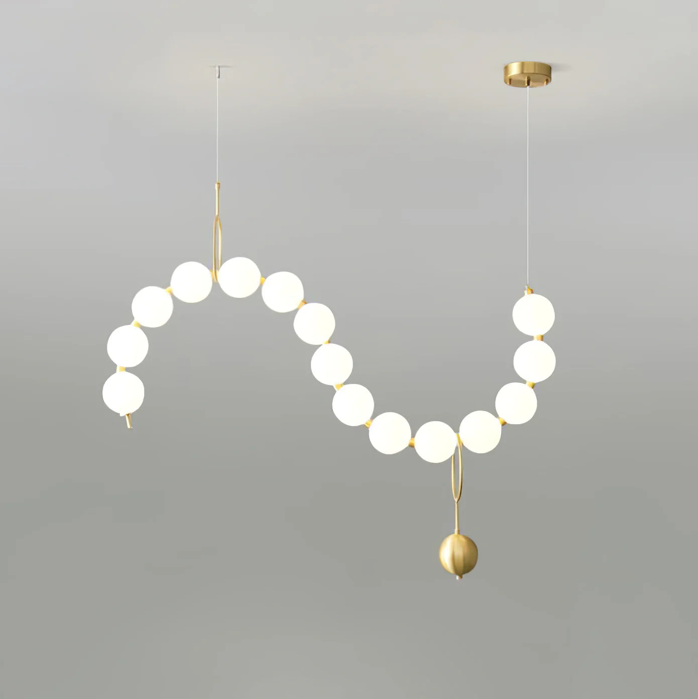 Lampe à suspension élégante en verre de bijoux