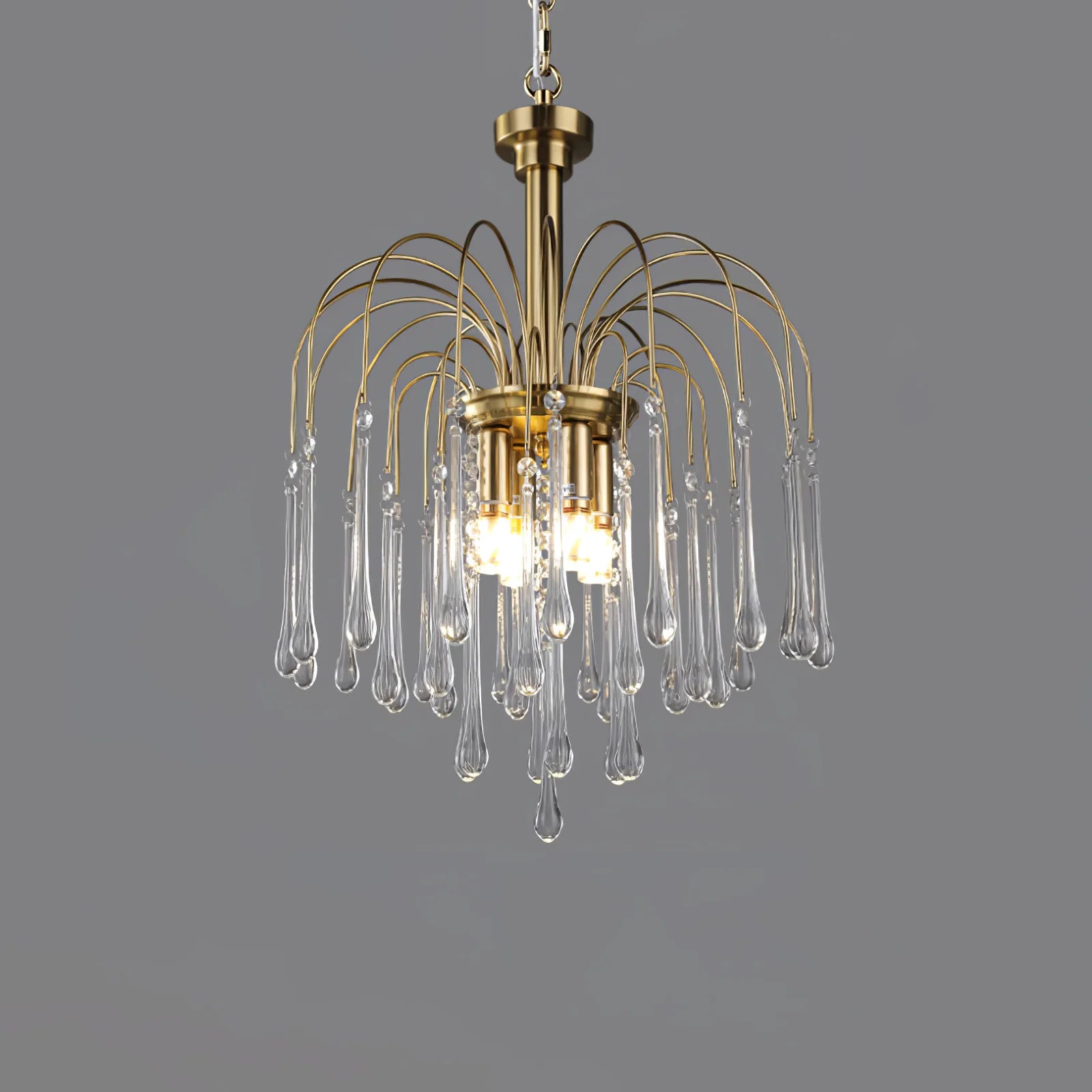 Classic Teardrop-Shaped Glass Chandelier