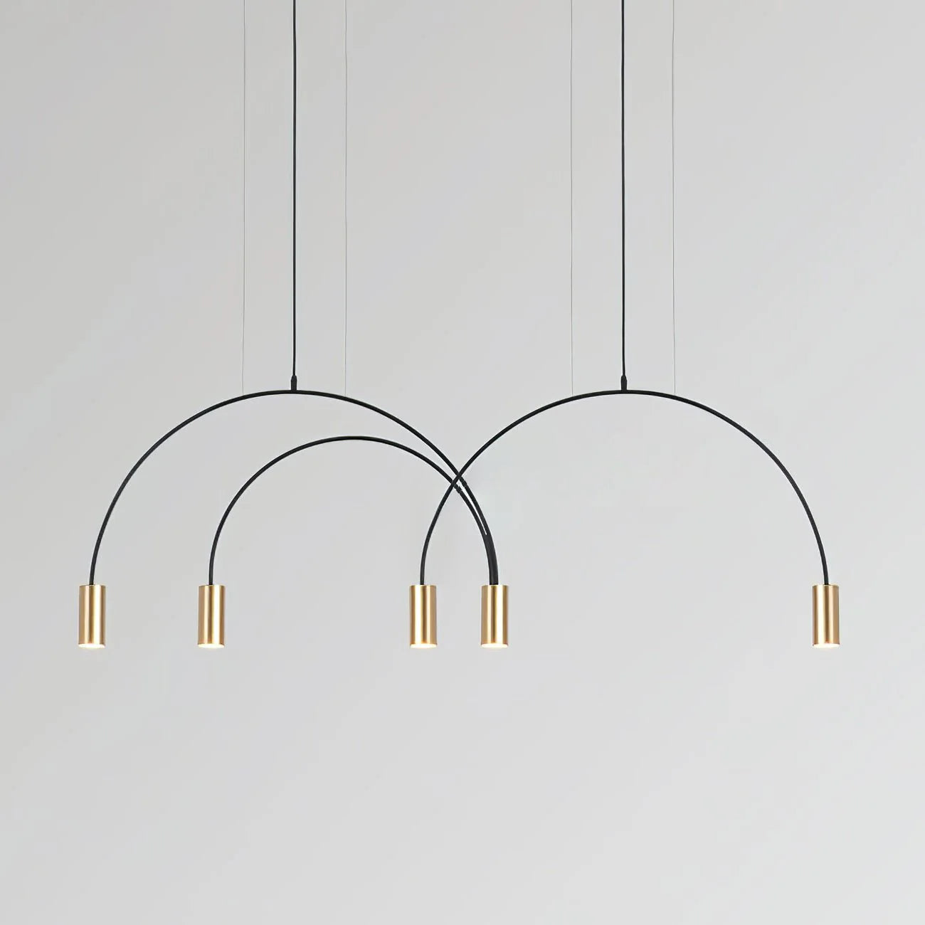 Lampe à suspension minimaliste en fer à arc