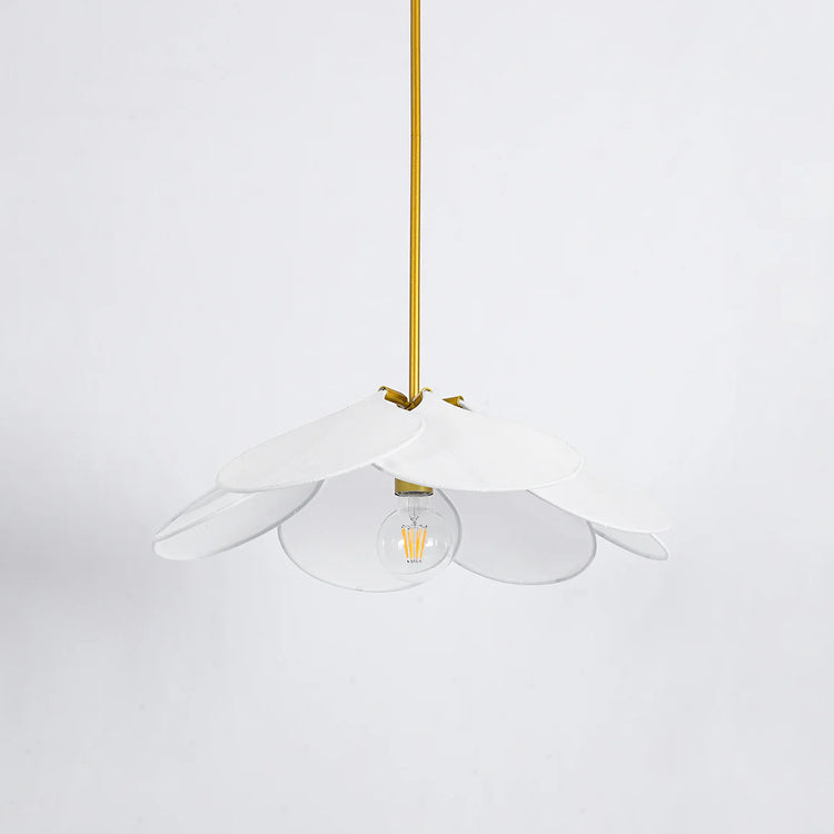 Stilfuldt blomsterdesign stof pendel lys