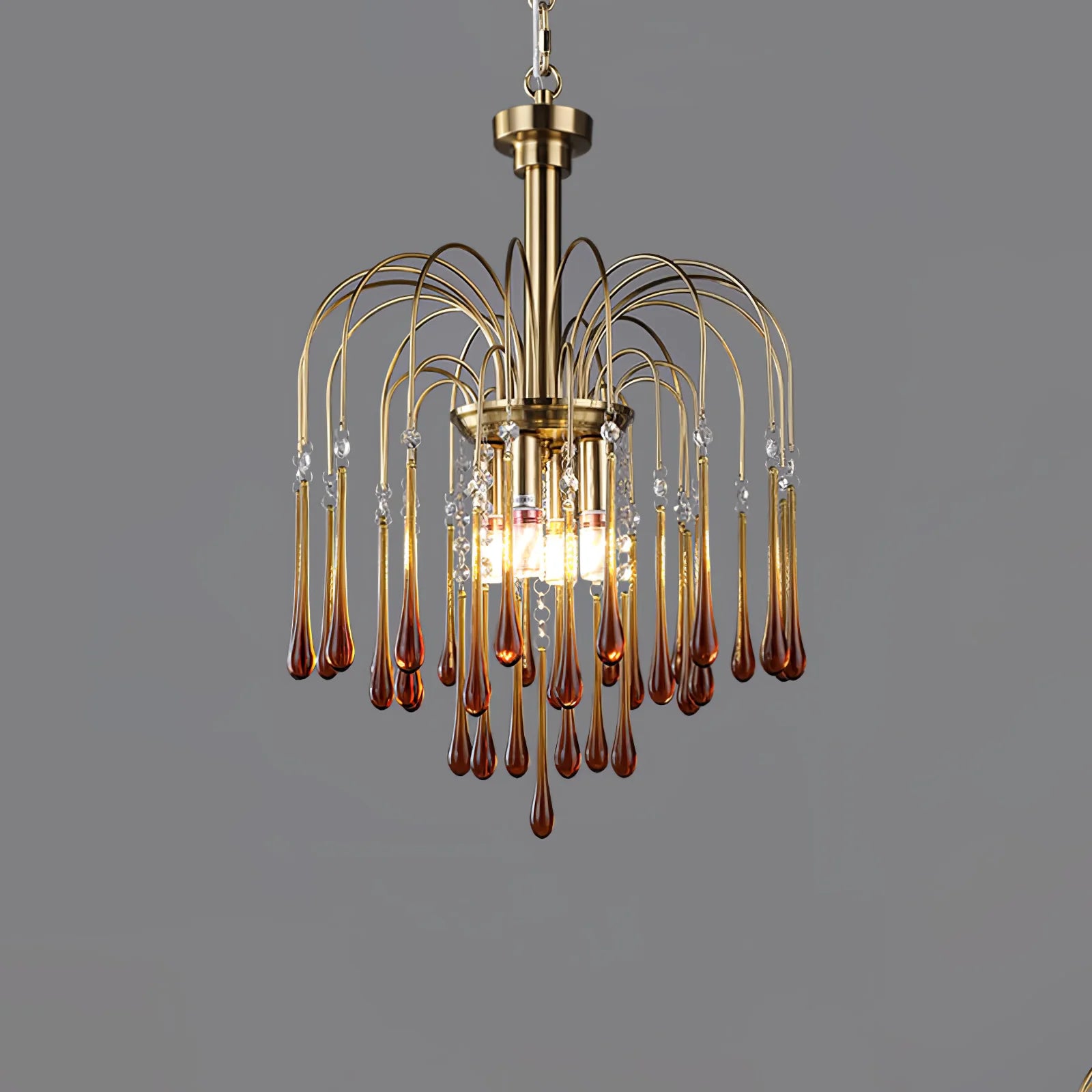 Classic Teardrop-Shaped Glass Chandelier