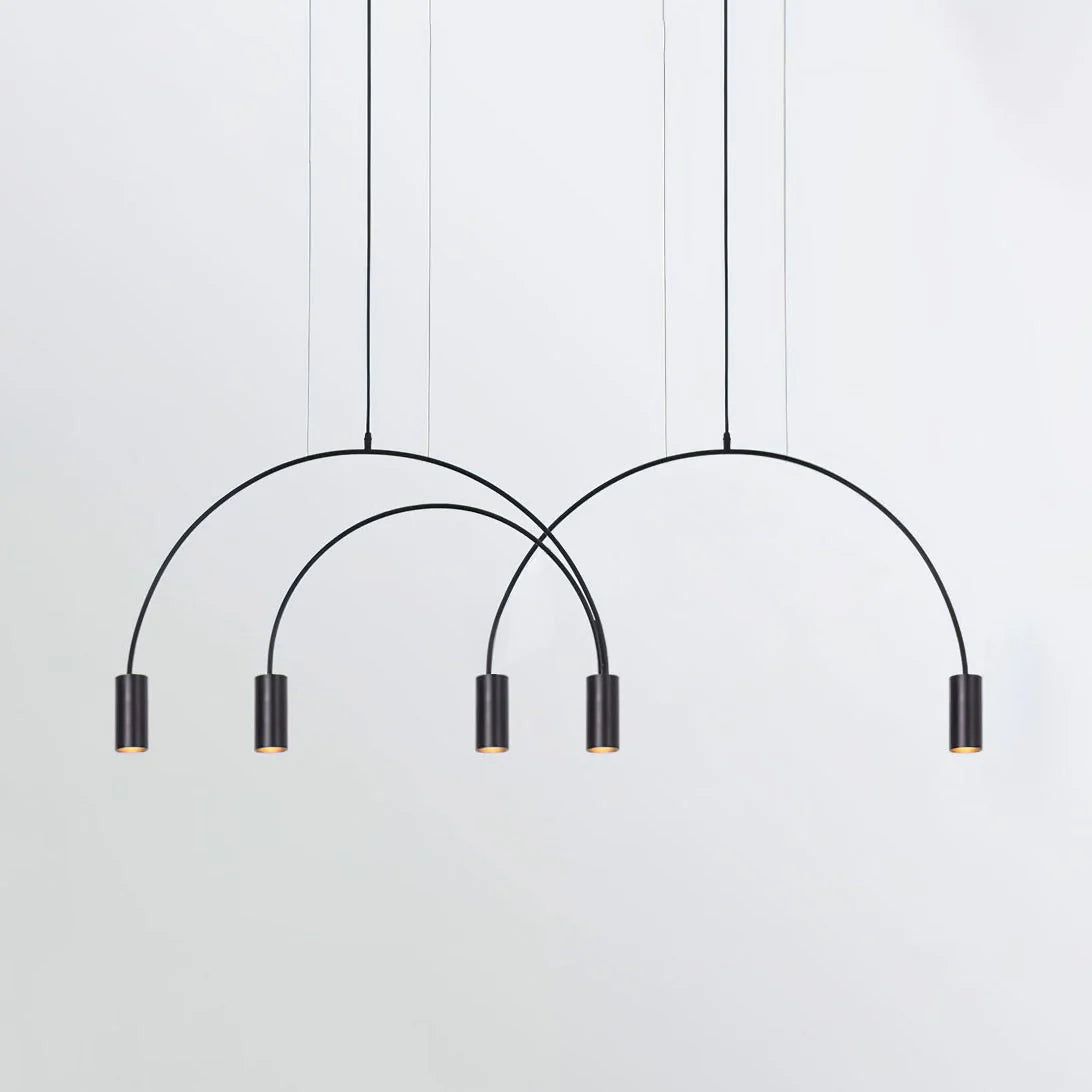 Lampe à suspension minimaliste en fer à arc