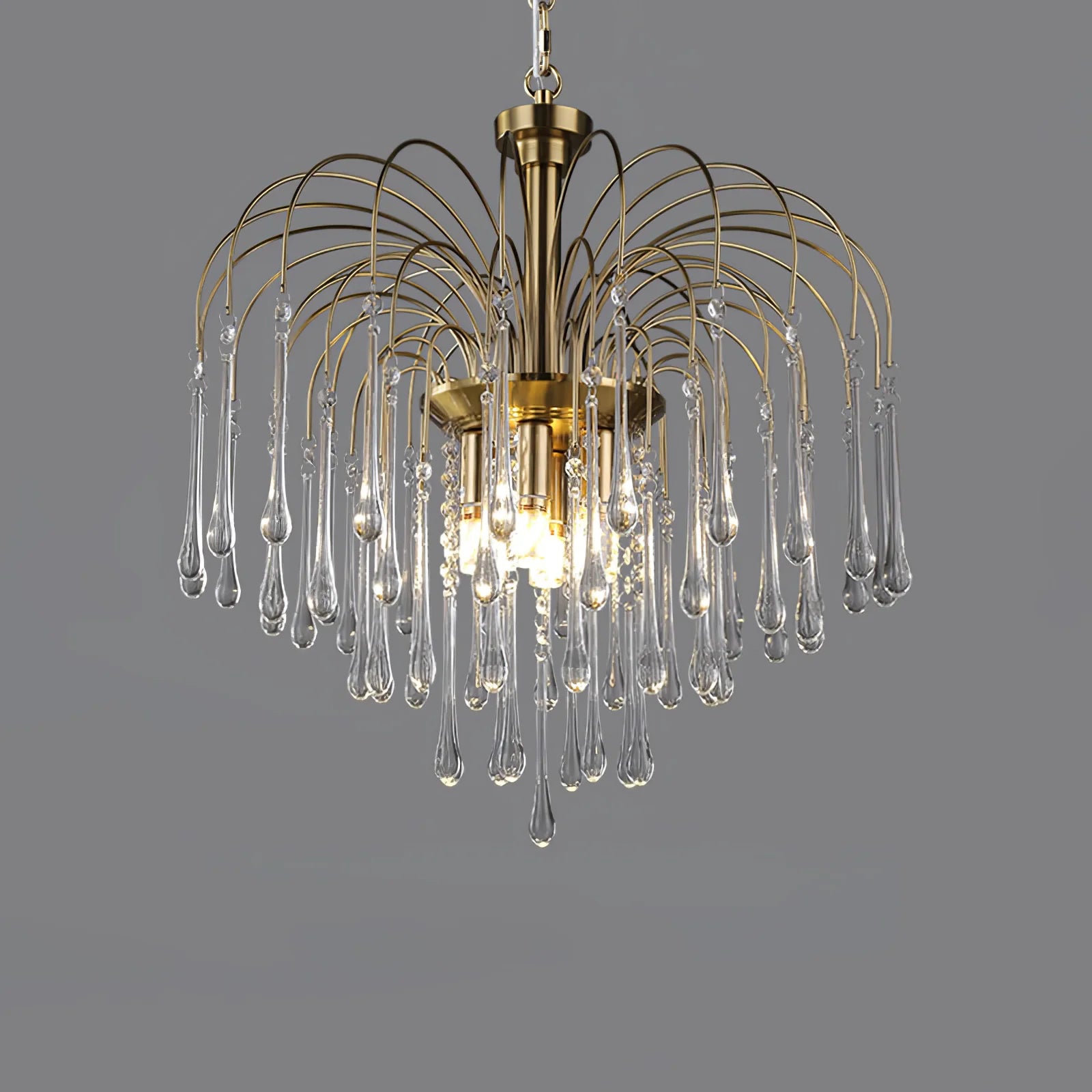 Classic Teardrop-Shaped Glass Chandelier