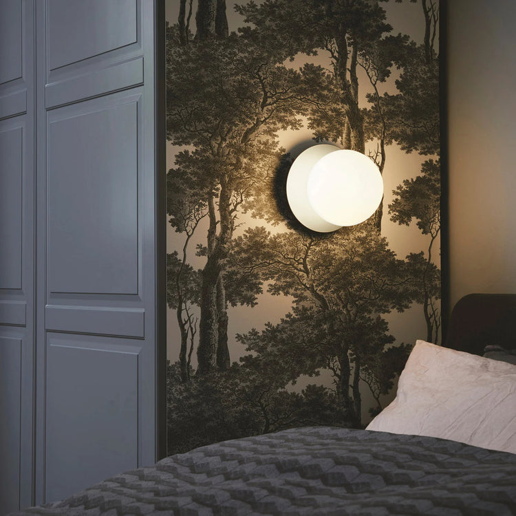 Stilfuld Disc Glas Væglampe