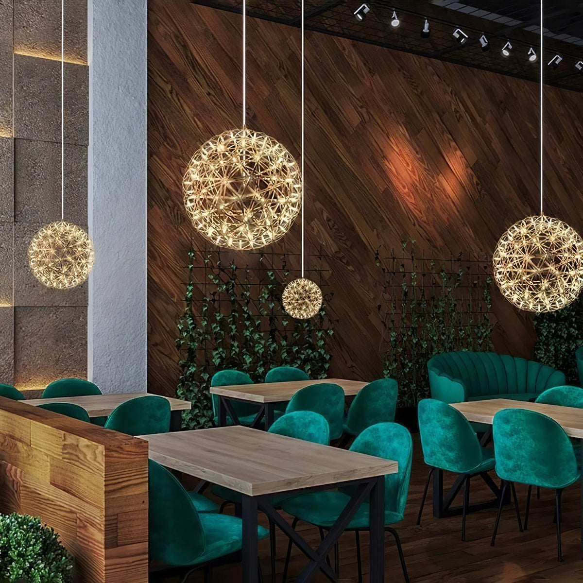 Silver Luster Ball Pendant Light