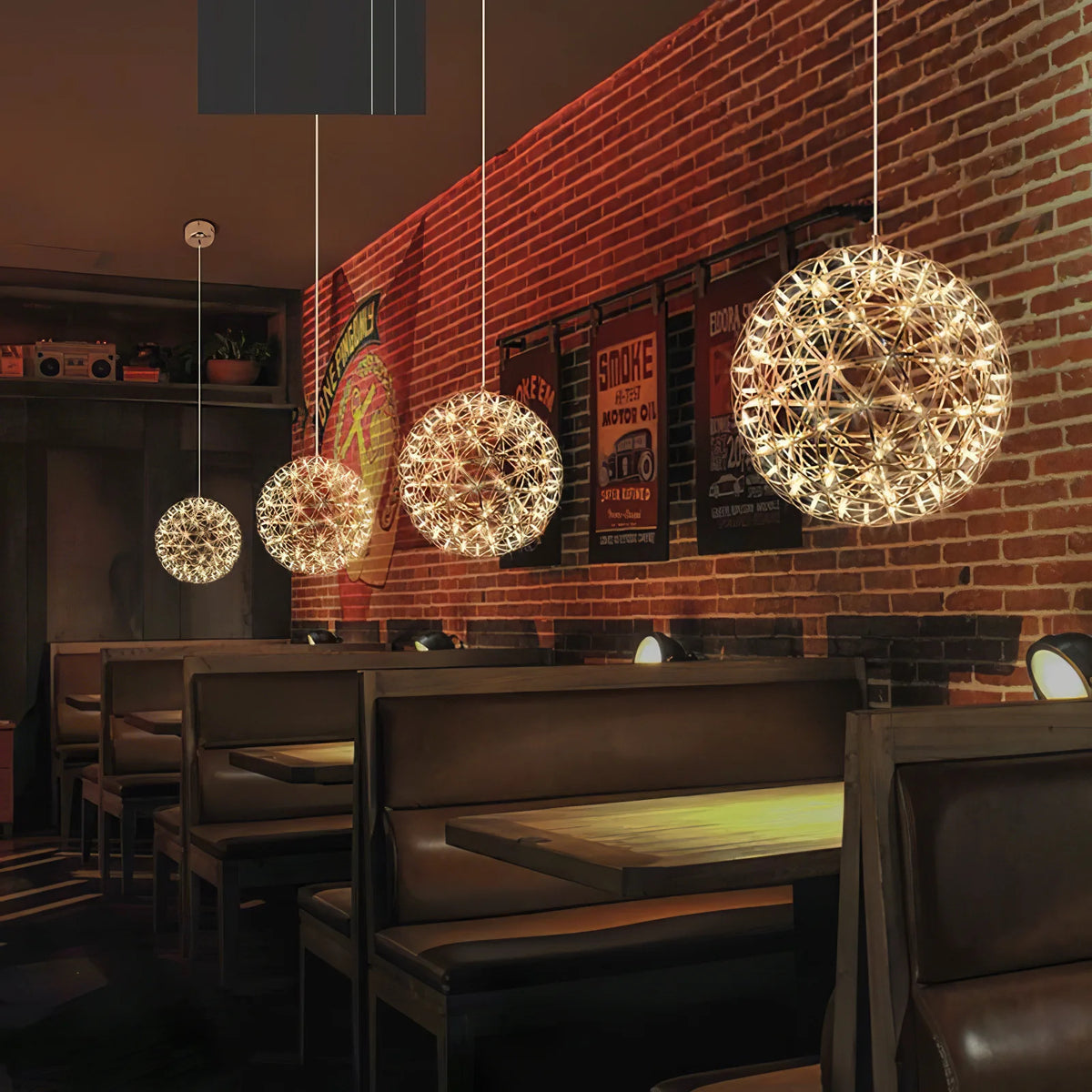 Silver Luster Ball Pendant Light