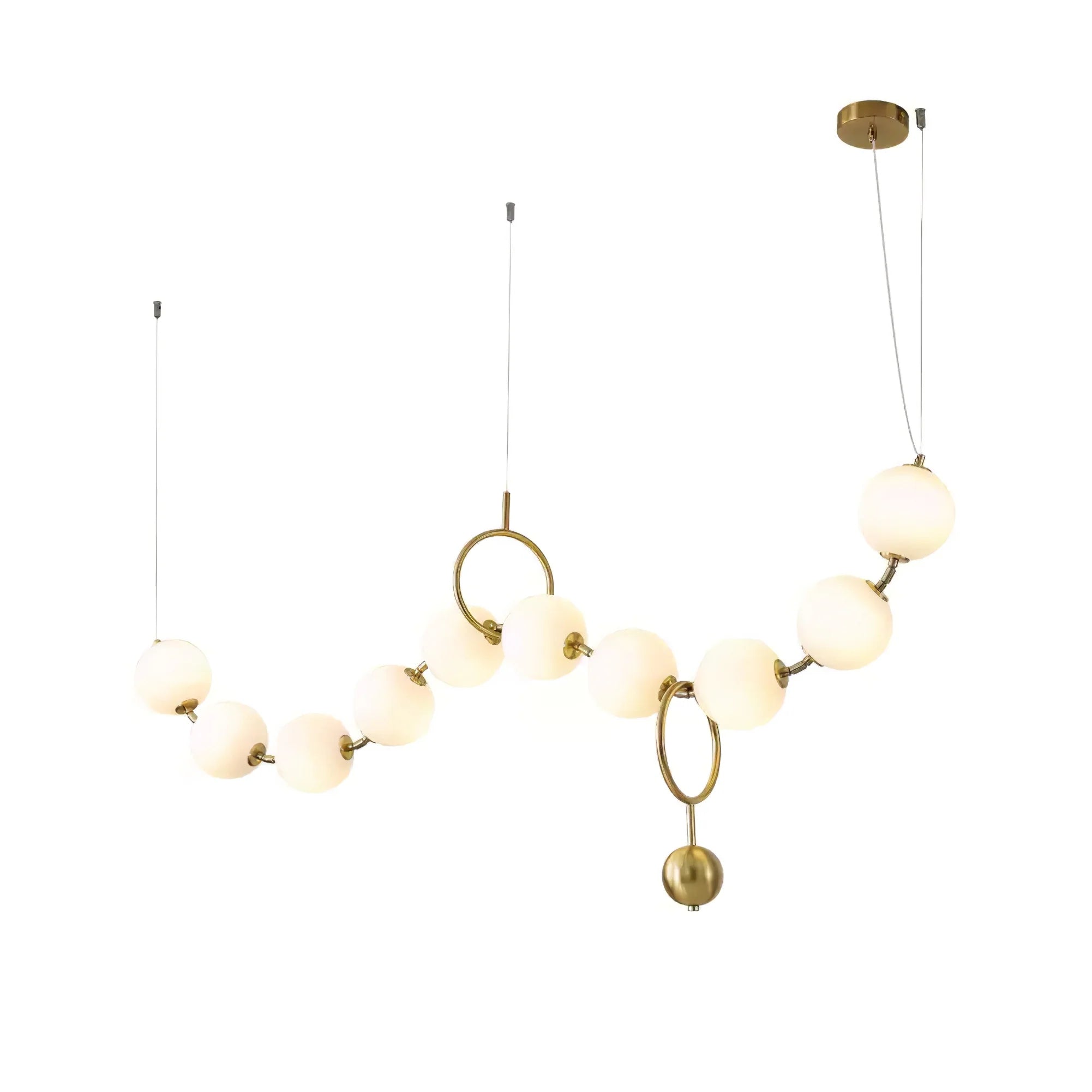 Lampe à suspension élégante en verre de bijoux