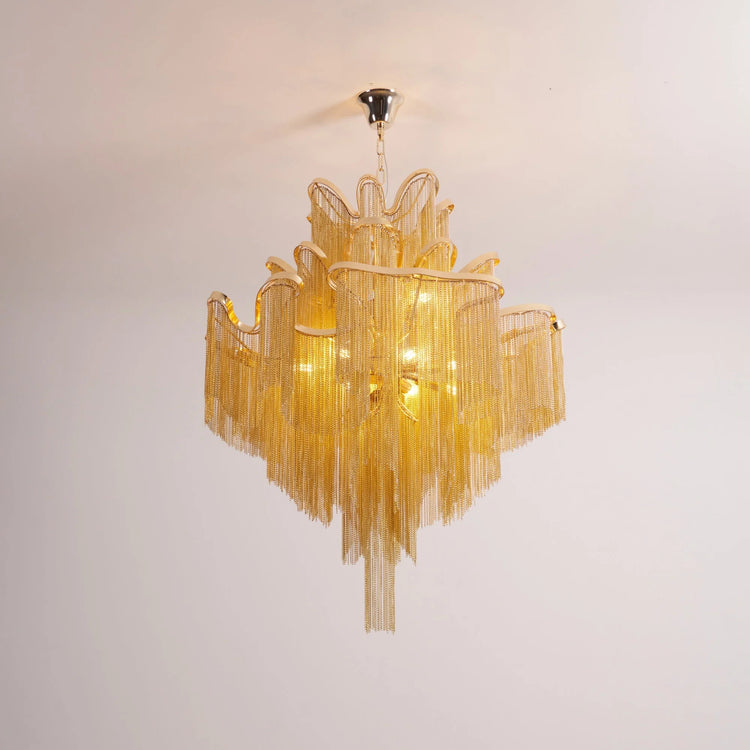 Classic Waterfall Aluminum Chain Chandelier