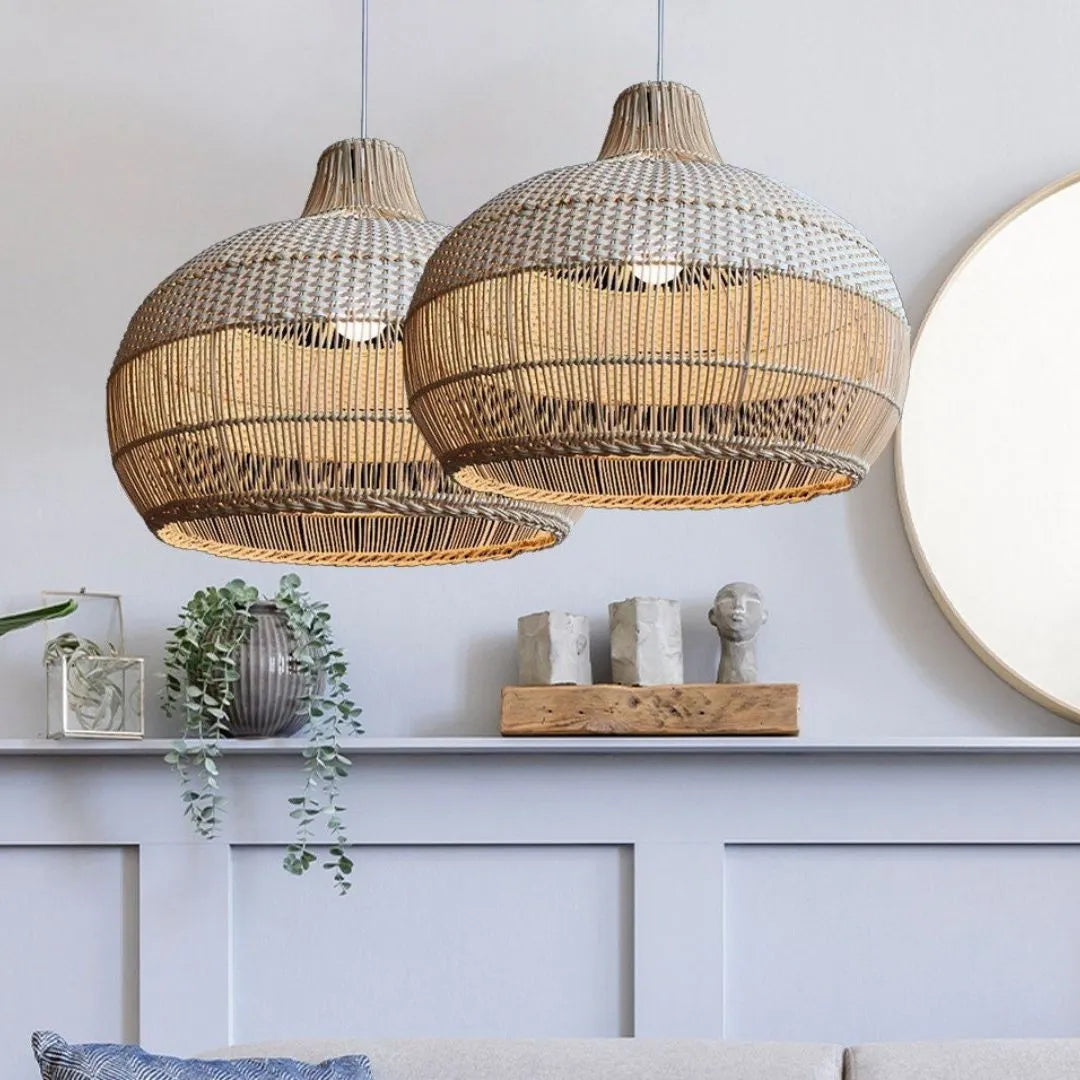 Classic Round Rattan Pendant Light