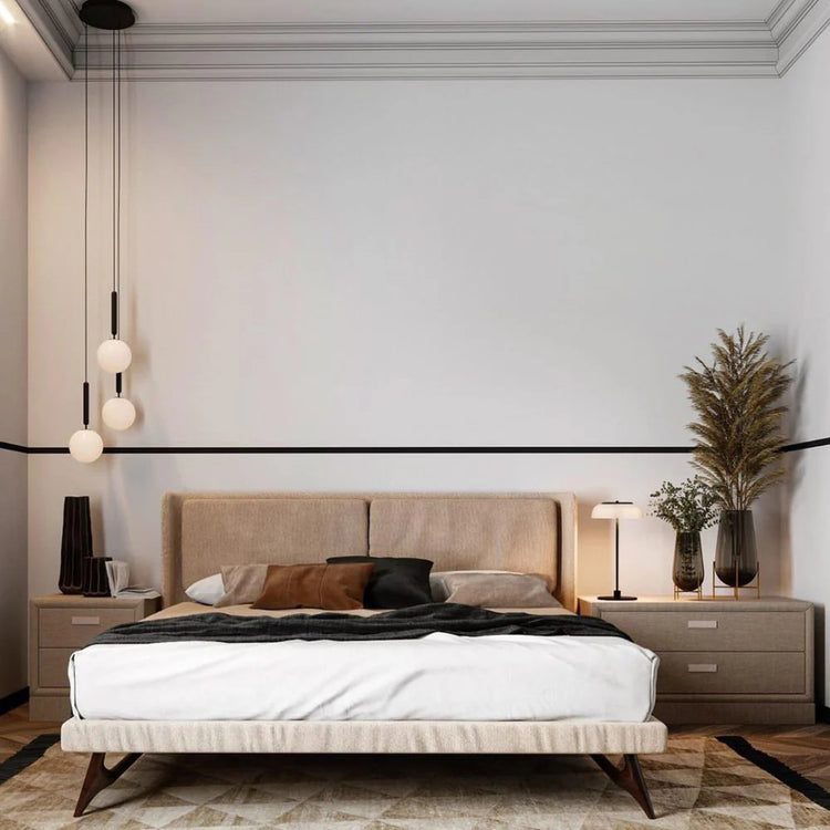 Moderne rund lille pendel i glas