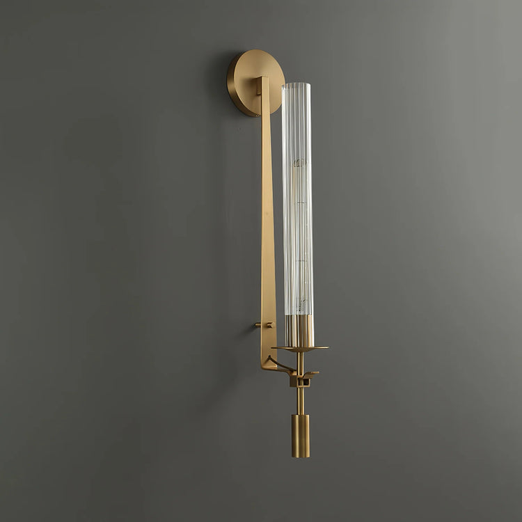 Vintage stearinlys glas væglampe