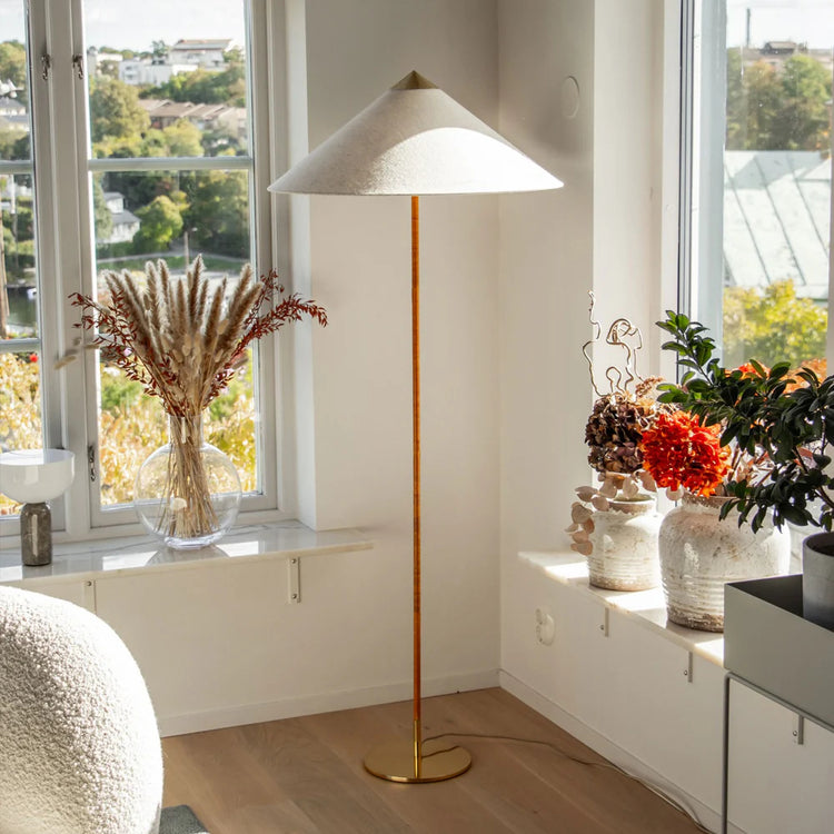 Minimalistisk Cone Bamboo Gulvlampe