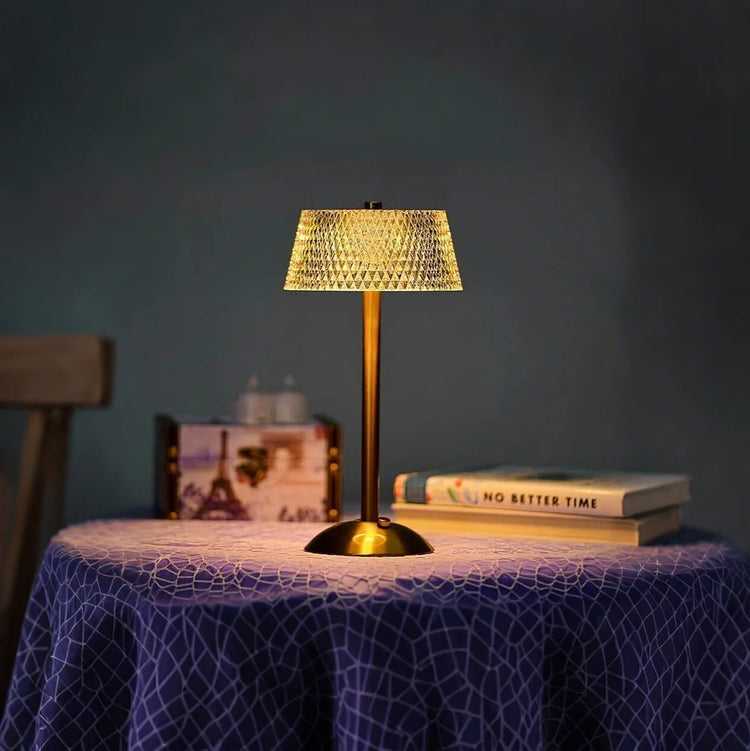 Moderne Crystal Metal Bordlampe