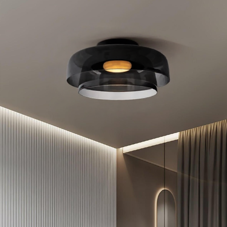 Plafonnier créatif en vitrail multicouche Glarefusion