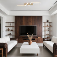 Luce a soffitto a LED in alluminio nero semplice moderno