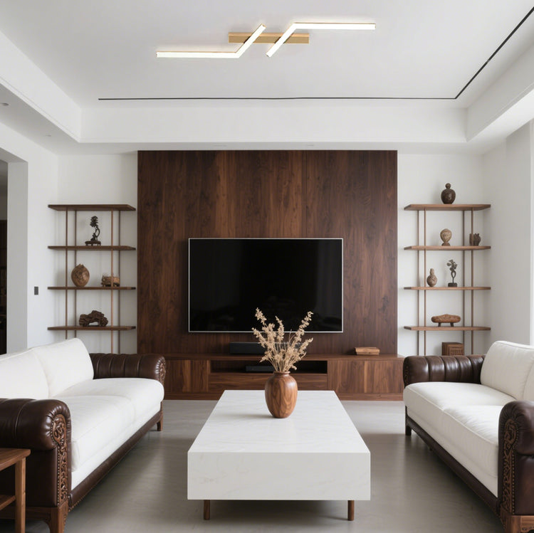 Modern Simple Black Aluminum LED Ceiling Light