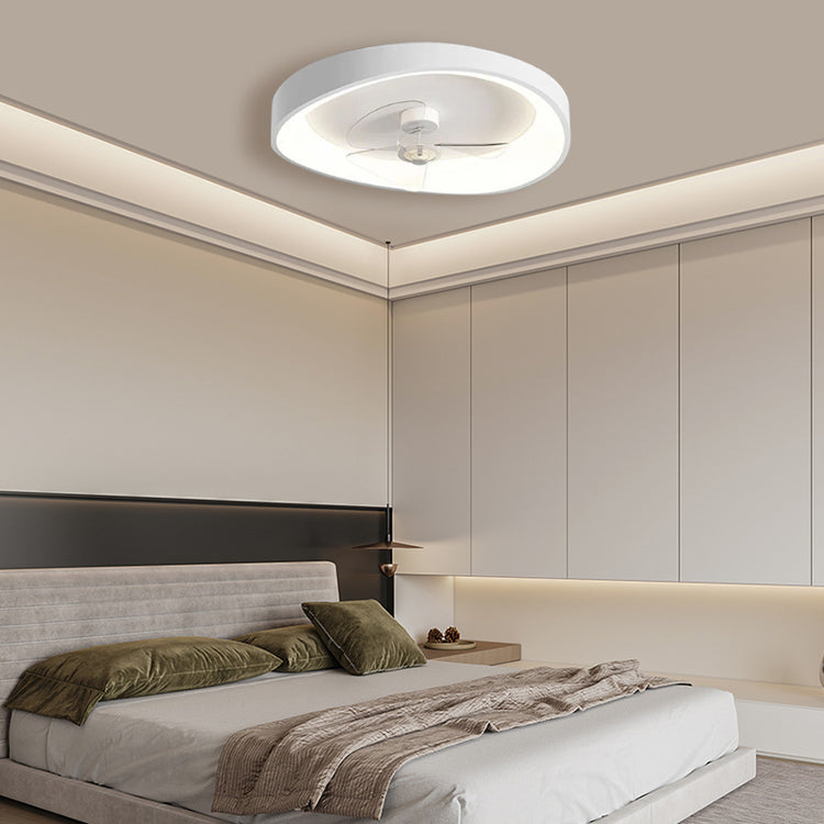 Moderne Minimalisme Hvid Loftsventilator Med Lys
