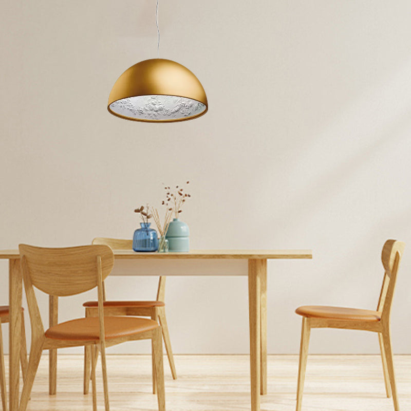 Glarefusion Lampada a sospensione moderna e creativa in vetro semicircolare