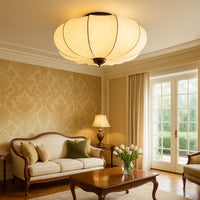 Trendy Round Silk Ceiling Light