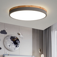 Chic Wood Flush-Mount Ceiling Light