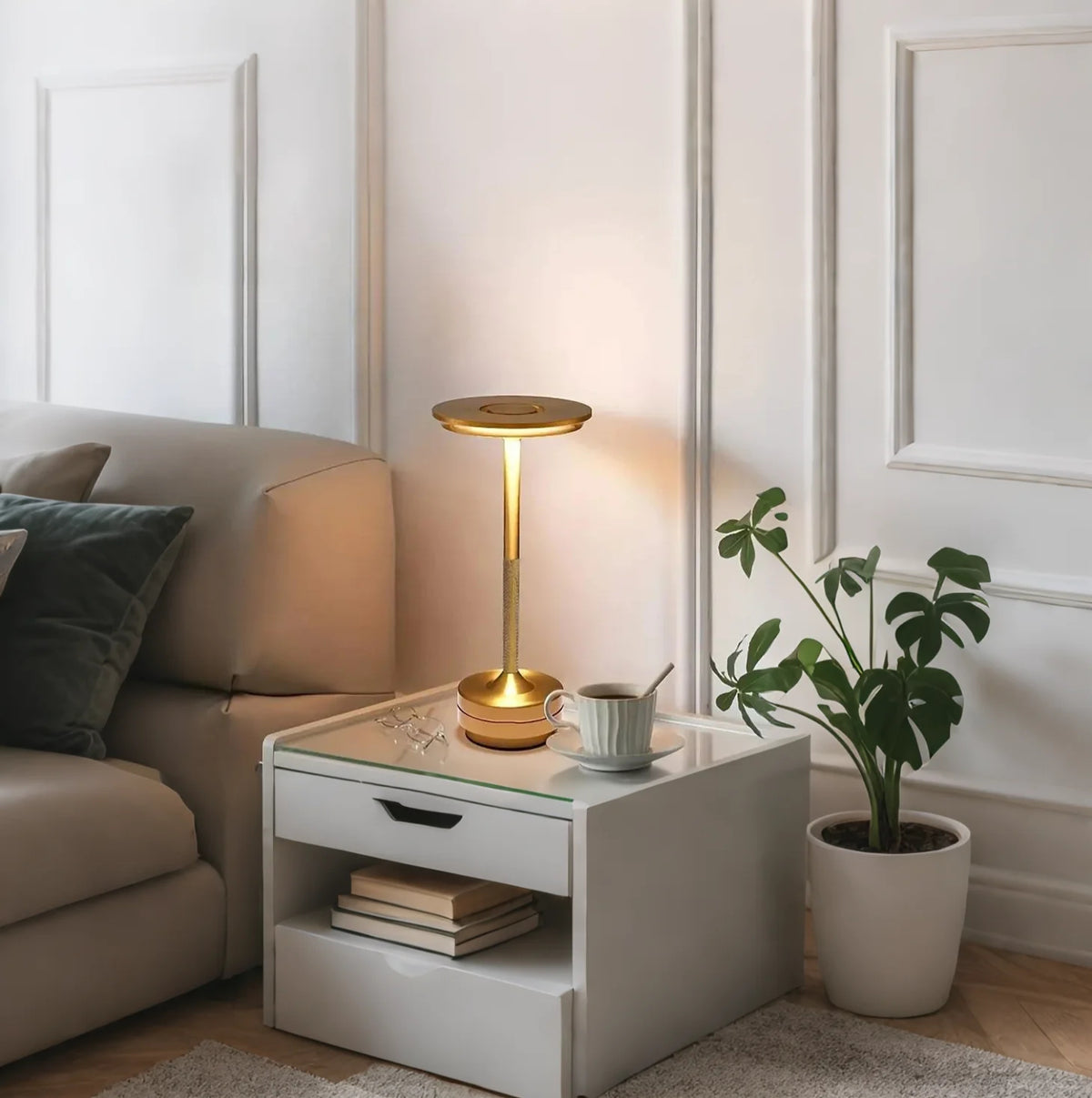 Glarefusion moderne trådløs berøringsbordlampe