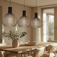 Glarefusion Vintage wooden Pendant Light