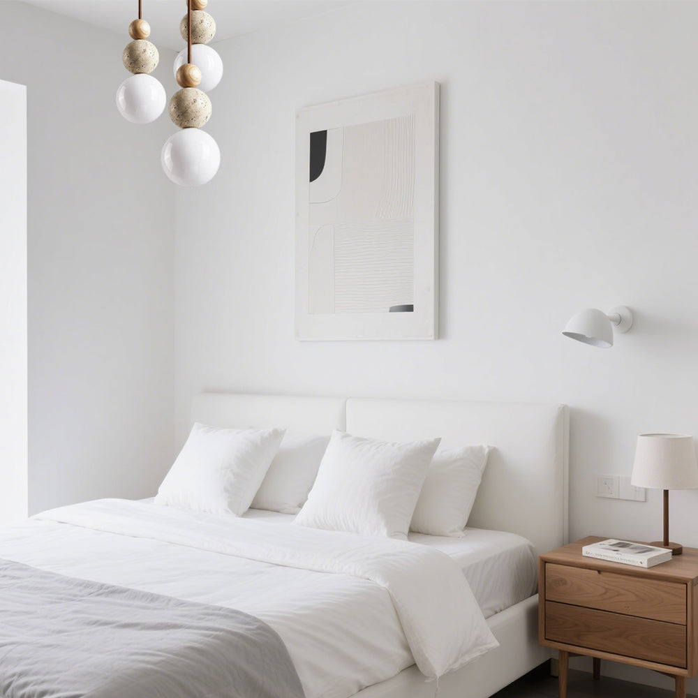 Lampe à suspension en travertin simple et moderne