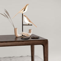 Lampe de table à double oiseaux à double oiseaux