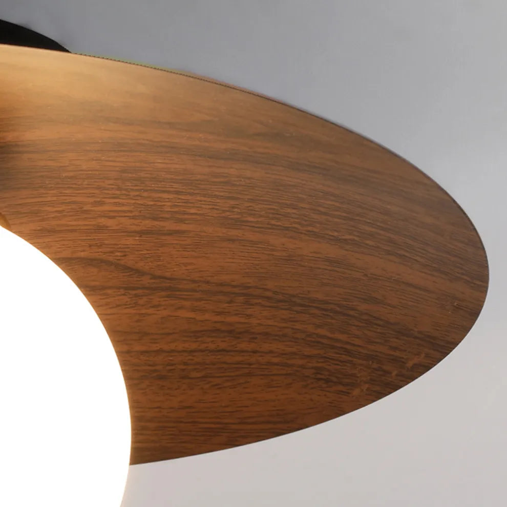 Plafonnier rond moderne en bois