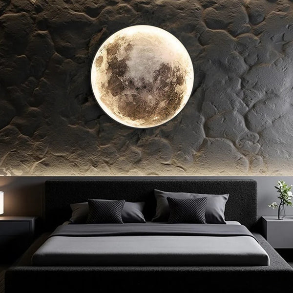 Moderne rund måne væglampe
