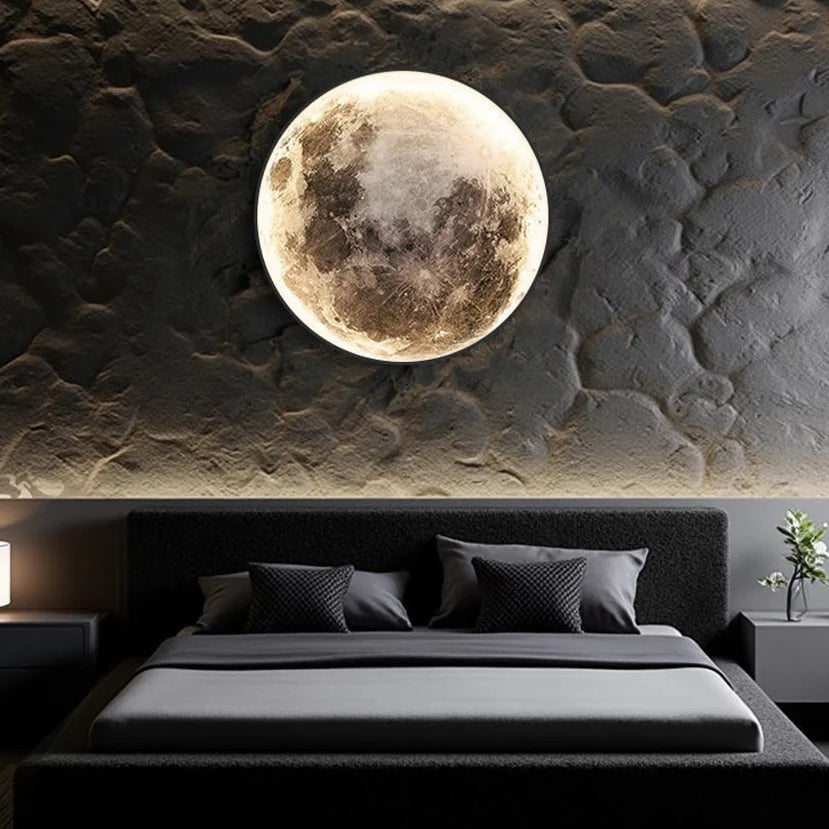 Moderne runde Mondwandlampe