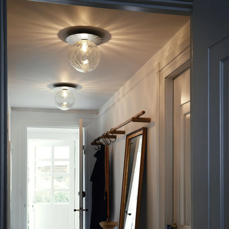 Stilfuld Disc Glas Væglampe