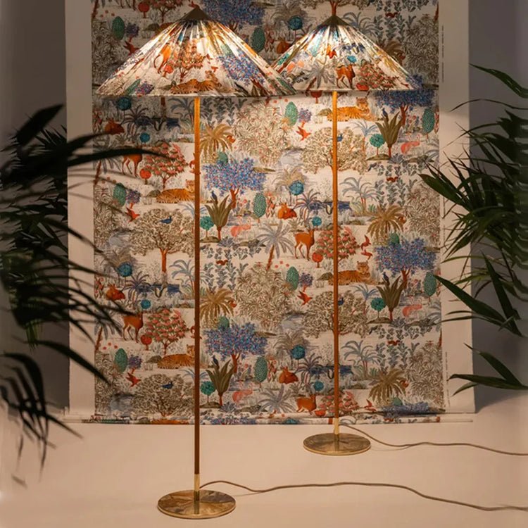 Minimalistisk Cone Bamboo Gulvlampe