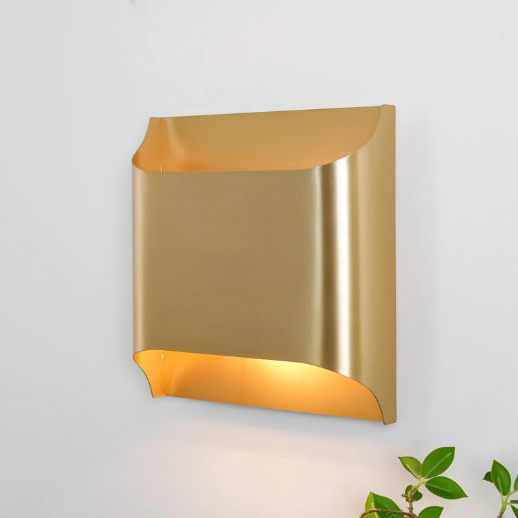 Vintage Quadrate messing væglampe