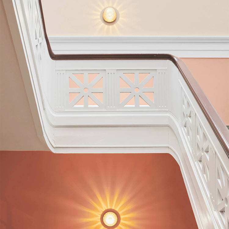 Stilfuld Disc Glas Væglampe