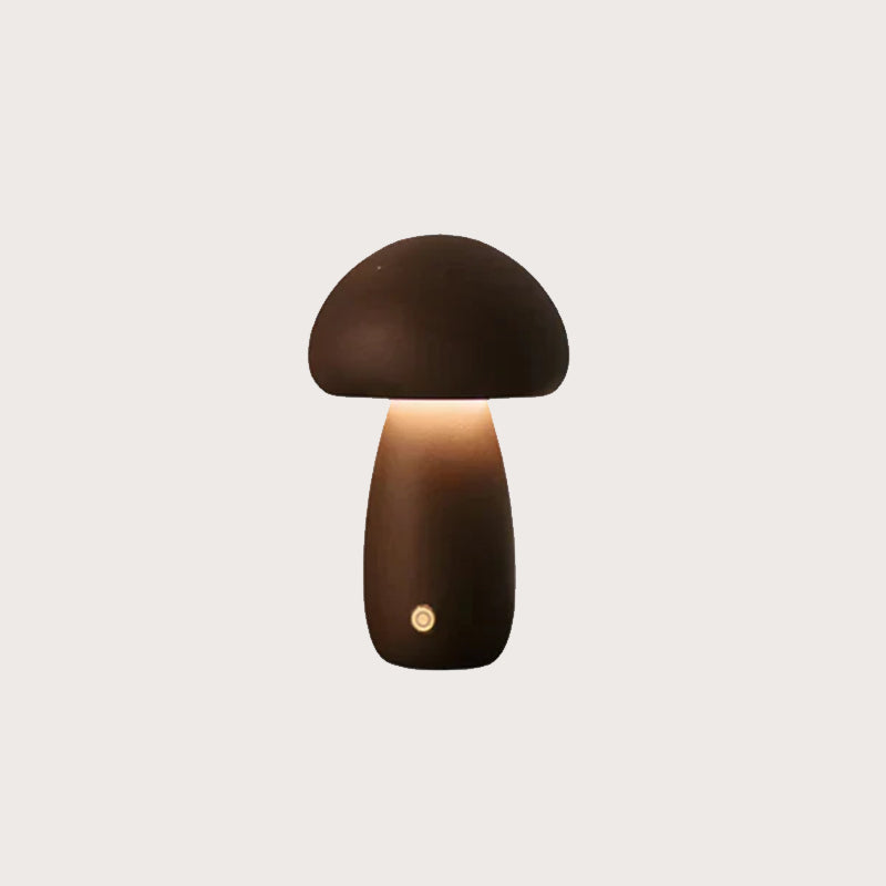 Veilleuse Champignon Mignon En Bois Vintage