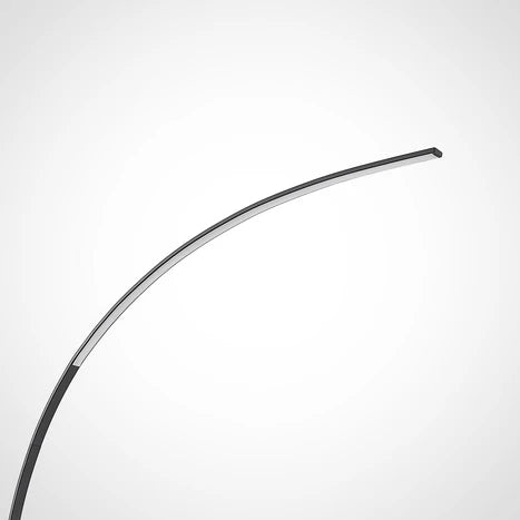 Lampadaire moderne en aluminium en forme de croissant