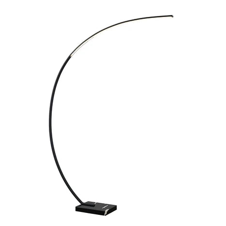 Lampadaire moderne en aluminium en forme de croissant