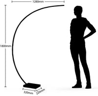 Modern Crescent Shape Aluminum Floor Lamp