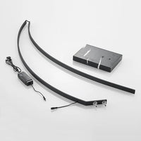 Modern Crescent Shape Aluminum Floor Lamp