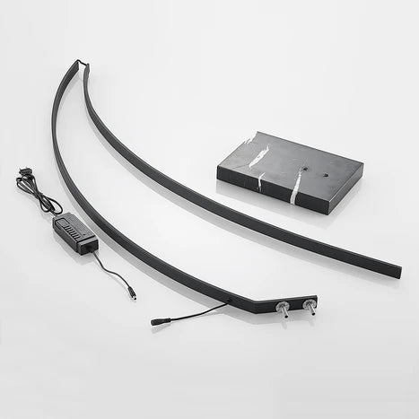 Modern Crescent Shape Aluminum Floor Lamp