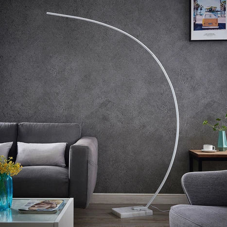 Lampadaire moderne en aluminium en forme de croissant