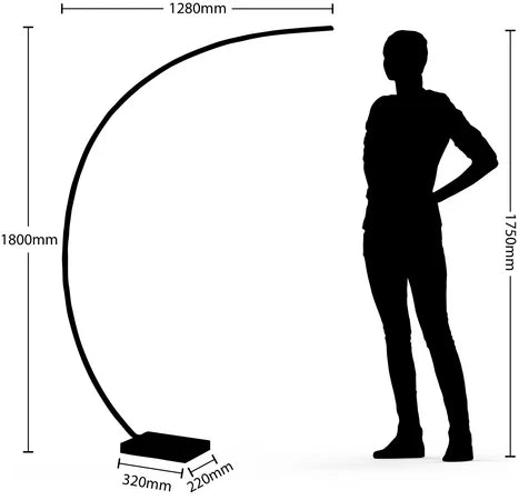 Modern Crescent Shape Aluminum Floor Lamp