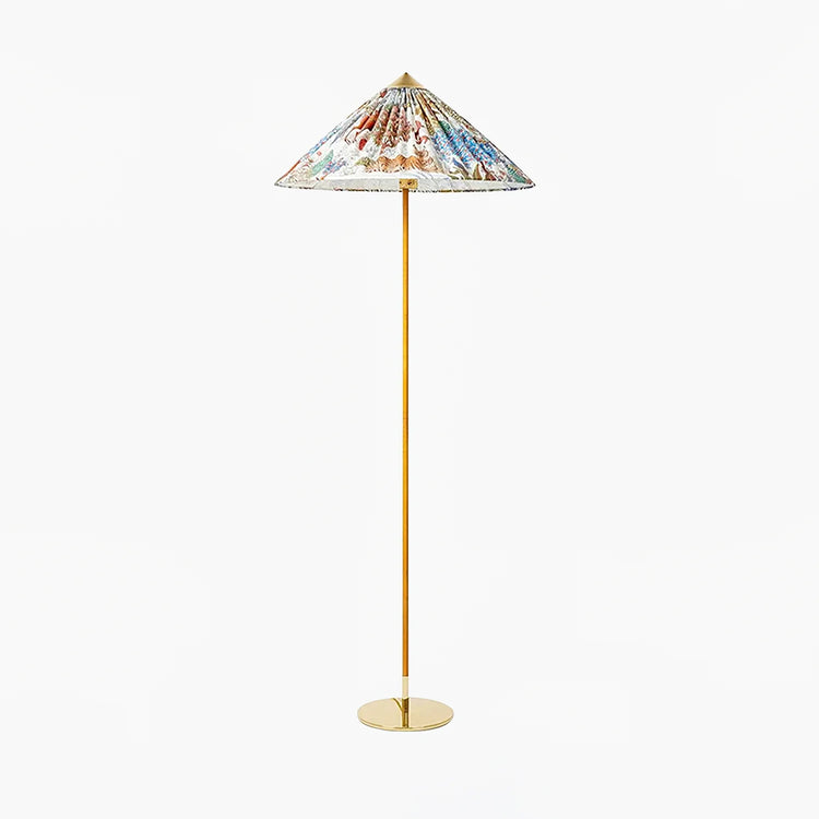 Minimalistisk Cone Bamboo Gulvlampe