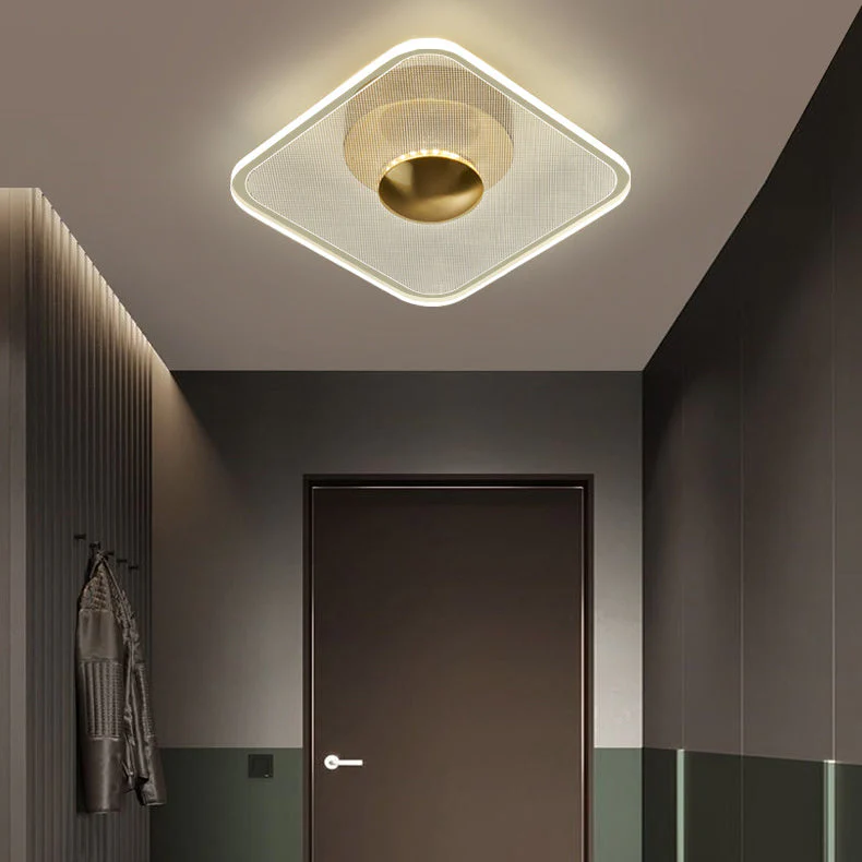 Glarefusion Modern Geometric Grain Ceiling Light