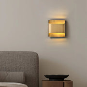 Applique Murale Quadrate Vintage en Laiton
