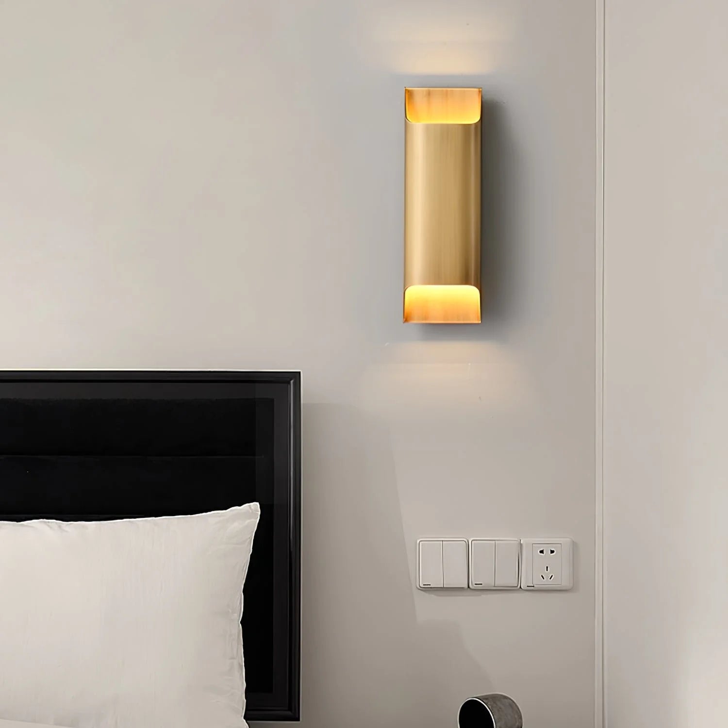 Applique Murale Quadrate Vintage en Laiton