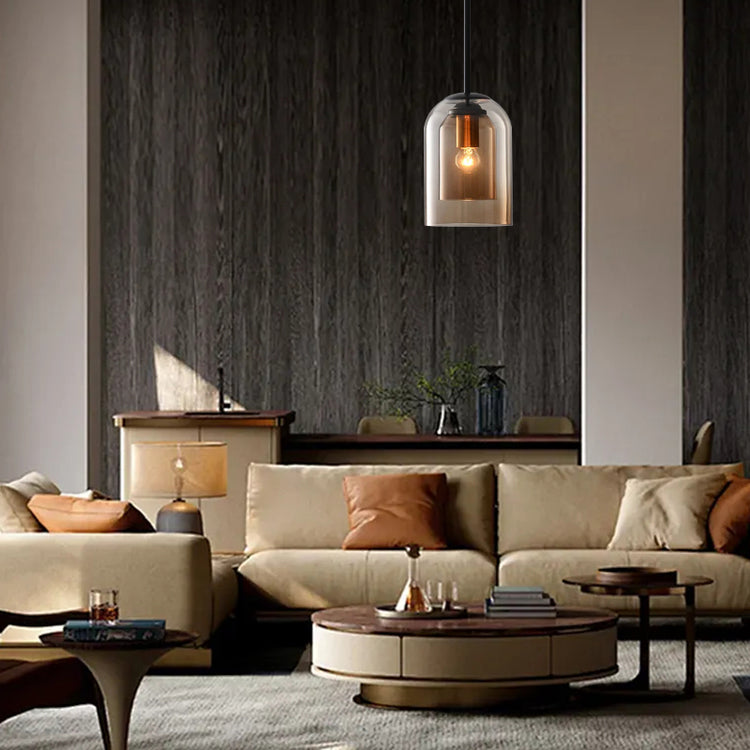 Glarefusion Double Glass Pendant Lamp